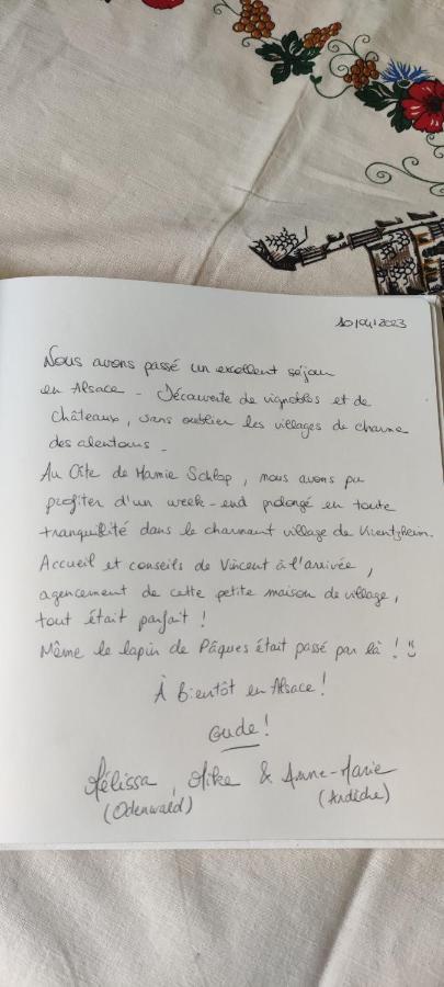 Gite Chez "Mamie Schlop" Kientzheim Kültér fotó
